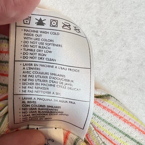 Nike Golf Fit Dry 1/4 Zip Polo Woman L 12-14 Wicking Green Yellow Red Pastel - Picture 7 of 10